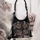 Dark Rose Mesh Hobo Bag
