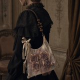 Vintage Floral Crinkle Tote