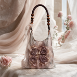 Vintage Floral Crinkle Tote