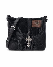 Gothic Cross Fringe Crossbody