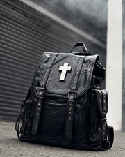 Gothic Cross Studded Backpack