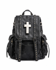 Gothic Cross Studded Backpack