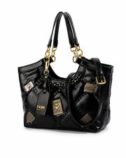 Vintage Badge Quilted Tote