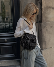 Gothic Multi-Pocket Bucket Backpack