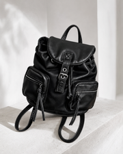 Gothic Multi-Pocket Bucket Backpack