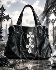 Retro Punk Cross Ornament Handbag