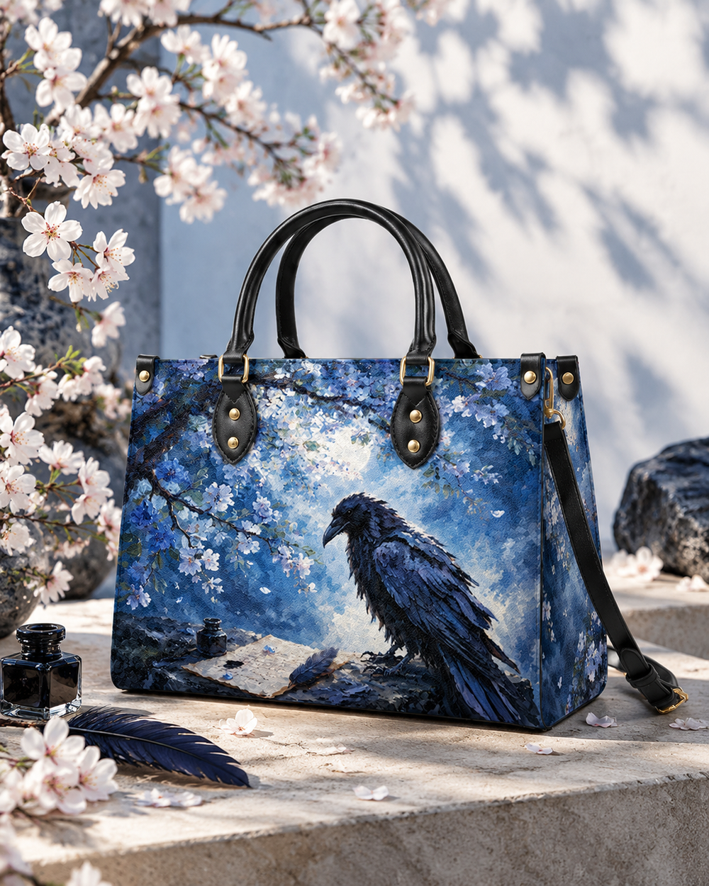 Corvscript Leather Handbag