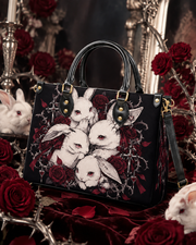 Crimson Lapin Leather Handbag