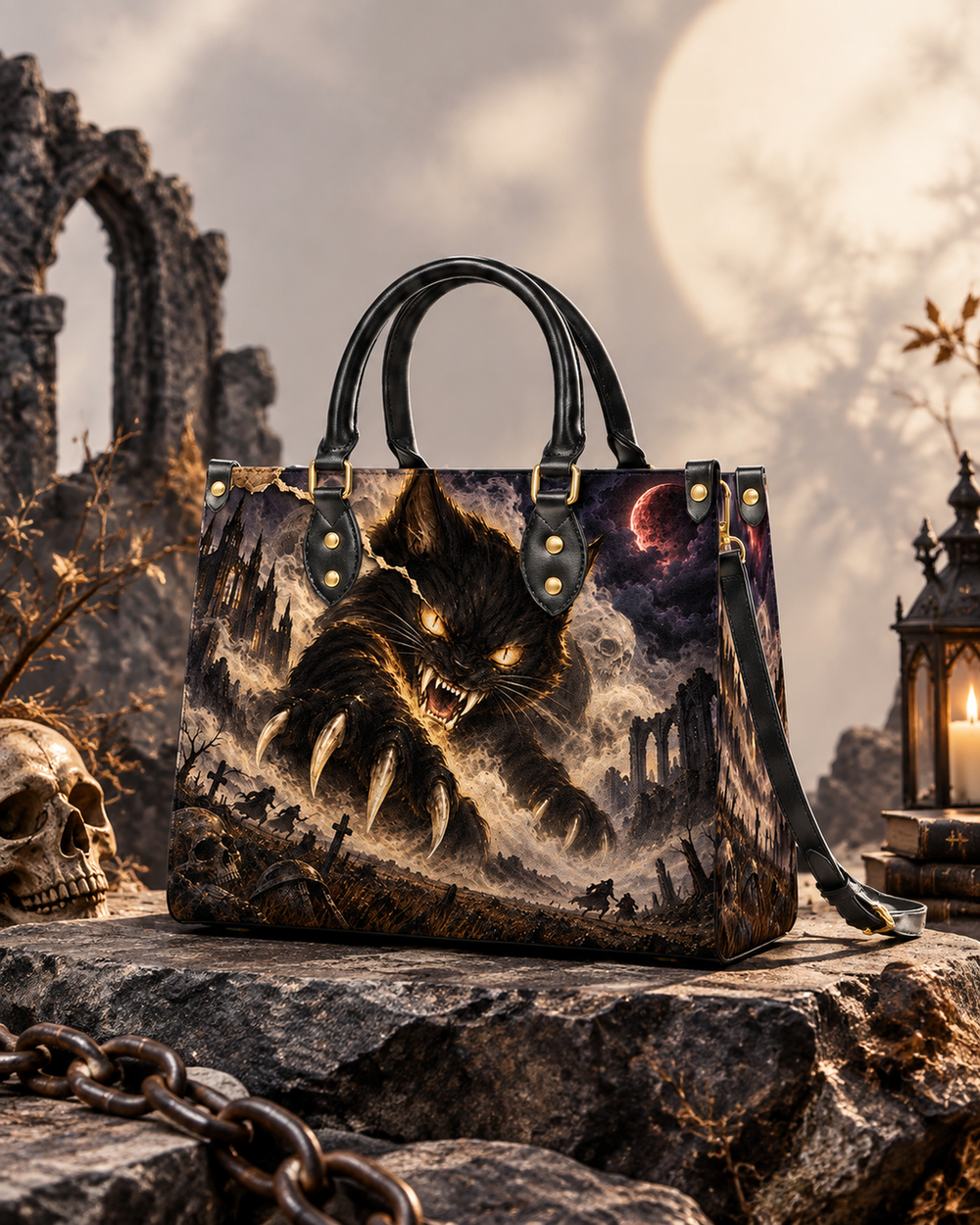 Moon Mara Leather Handbag