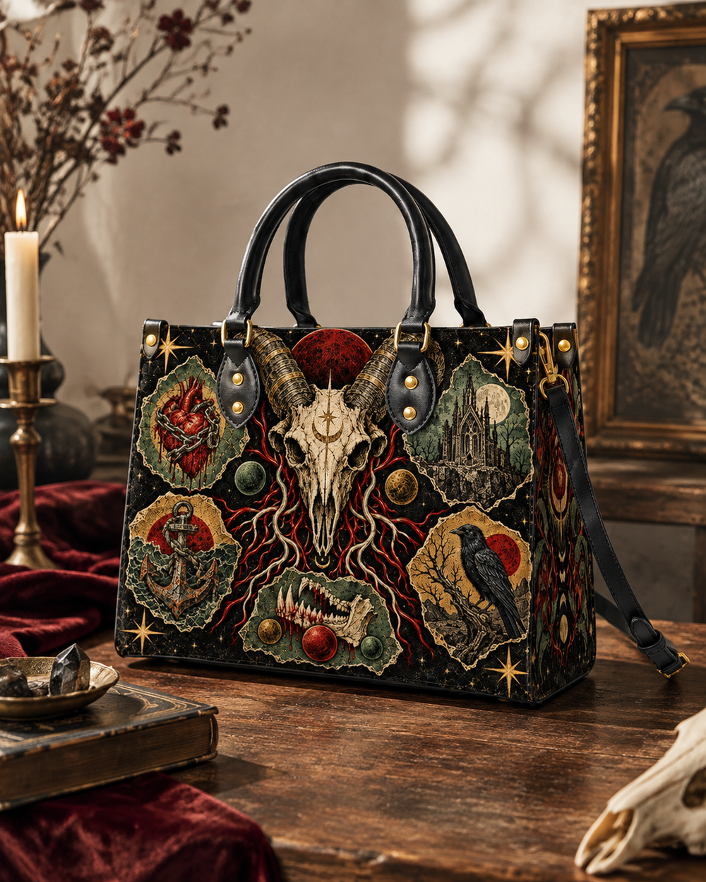 Ram Mark Leather Handbag