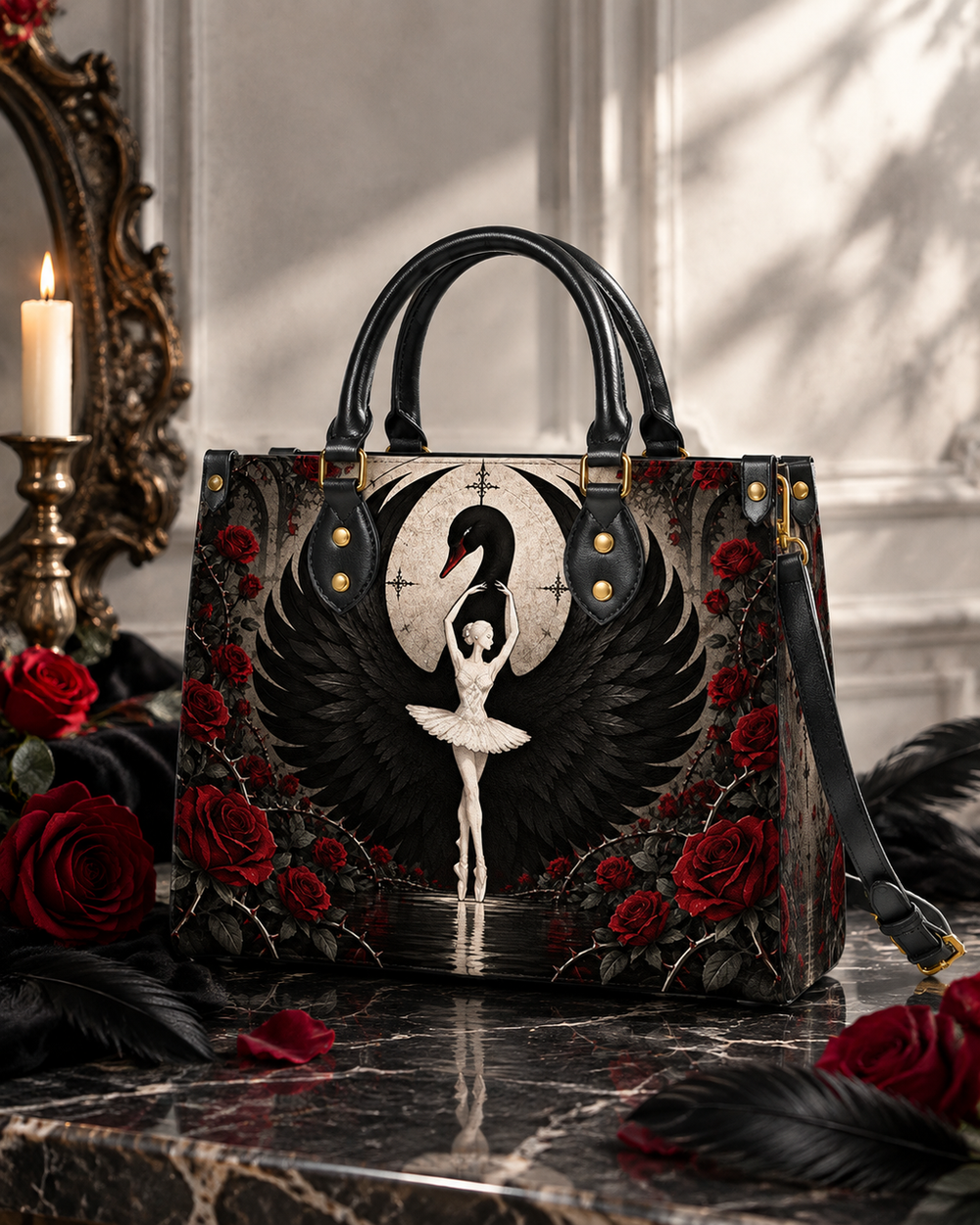 Rose Waltz Leather Handbag