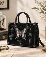 Silver Morpho Leather Handbag