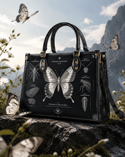 Silver Morpho Leather Handbag