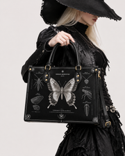 Silver Morpho Leather Handbag