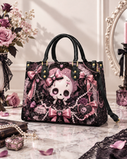 Slumbering Rose Unicorn Leather Handbag