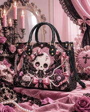 Slumbering Rose Unicorn Leather Handbag