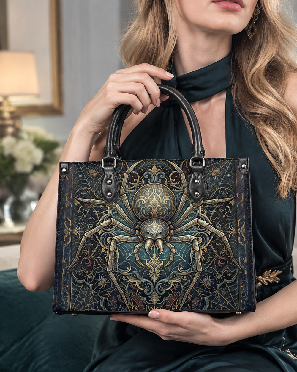 Lunar Grimoire Leather Handbag