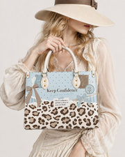 Aqua Spots Leather Handbag