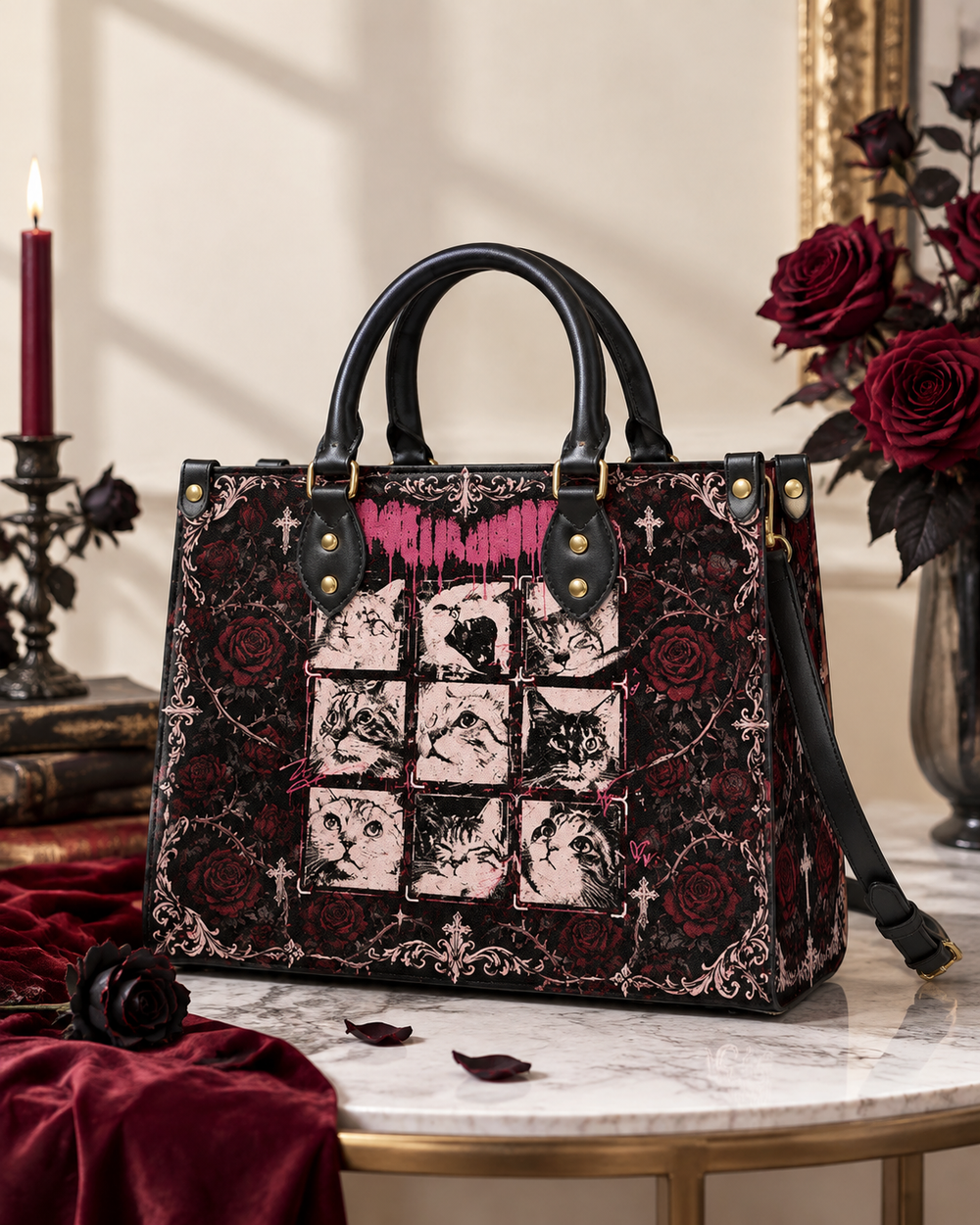 CatVow Leather Handbag