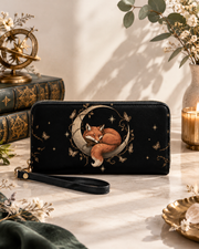 Moon Fox Long Zip Wallet