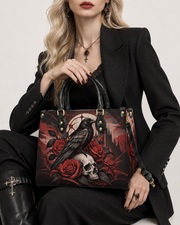 Raven's Bone Leather Handbag