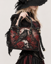 Raven's Bone Leather Handbag