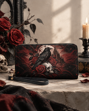 Raven's Bone Long Zip Wallet