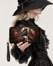 Raven's Bone Long Zip Wallet