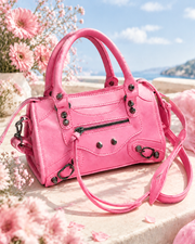 Chic Pink Moto Crossbody