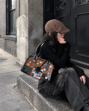 Button Patchwork Handbag