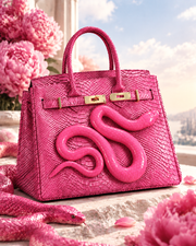 Hot Pink Python Dream Satchel