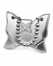 Mirror Butterfly Beaded Tote