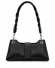 Midnight Twist Croc Satchel
