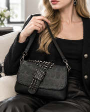 Midnight Skull Spike Satchel