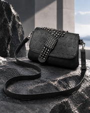 Midnight Skull Spike Satchel