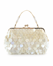 Mother of Pearl Sequin Clutch