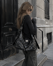 Retro Gothic Motorcycle Rivet Handbag