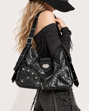 Retro Gothic Motorcycle Rivet Handbag