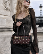 Old Money Style Polka Dot Underarm Tote Bag