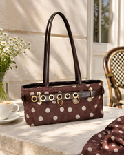 Old Money Style Polka Dot Underarm Tote Bag