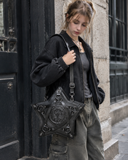 Dark Occult Tree of Life Star Shaped Shoulder Bag