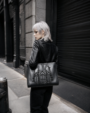 Gothic Church Window Relief Embossed Tote Bag