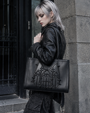 Gothic Church Window Relief Embossed Tote Bag