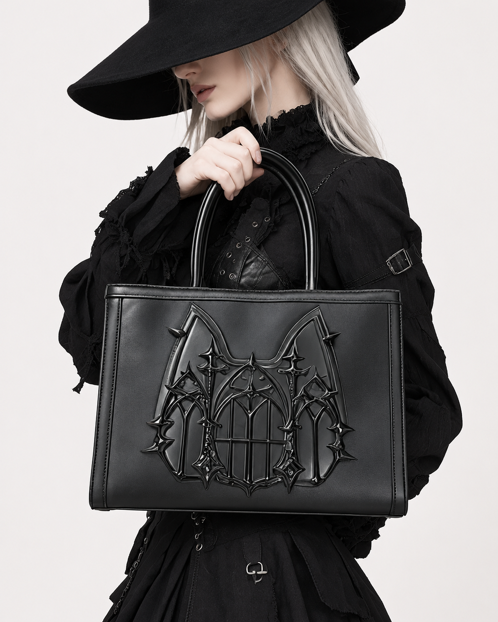 Gothic Church Window Relief Embossed Tote Bag