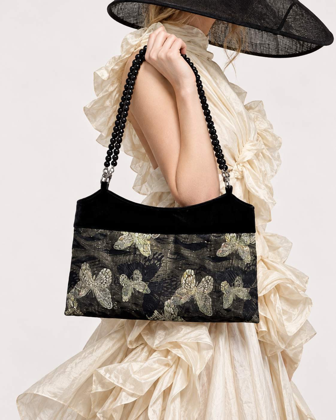 Midnight Gilded Butterfly Bag