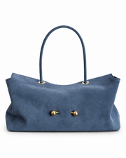 Dusk Blue Suede Orb Tote