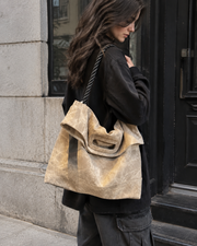 Oversized Soft Foldover Tote