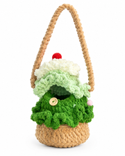 Festive Pom-pom Crochet Christmas Bag