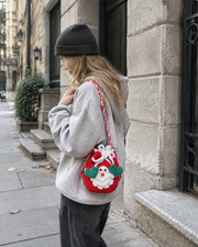 Handmade Christmas Santa Crossbody Pouch