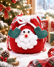 Handmade Christmas Santa Crossbody Pouch